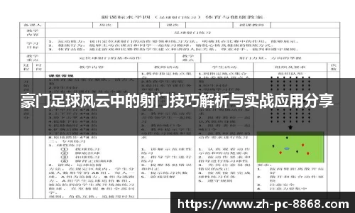 豪门足球风云中的射门技巧解析与实战应用分享